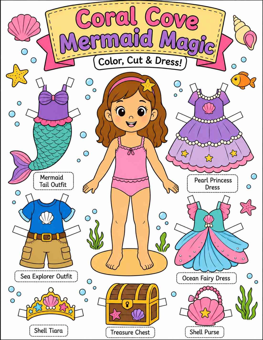 DollCraft AI Sample Page - Coral Cove Mermaid Magic